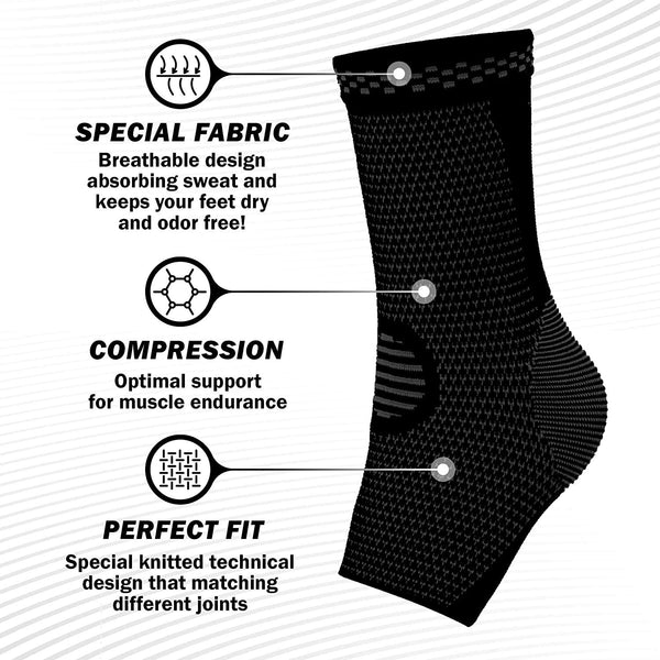 Leosportz Ankle Support Brace Adjustable Sleeves