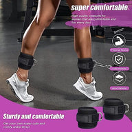 Leosportz Ankle Strap for Gym Cable Machine (Pair)
