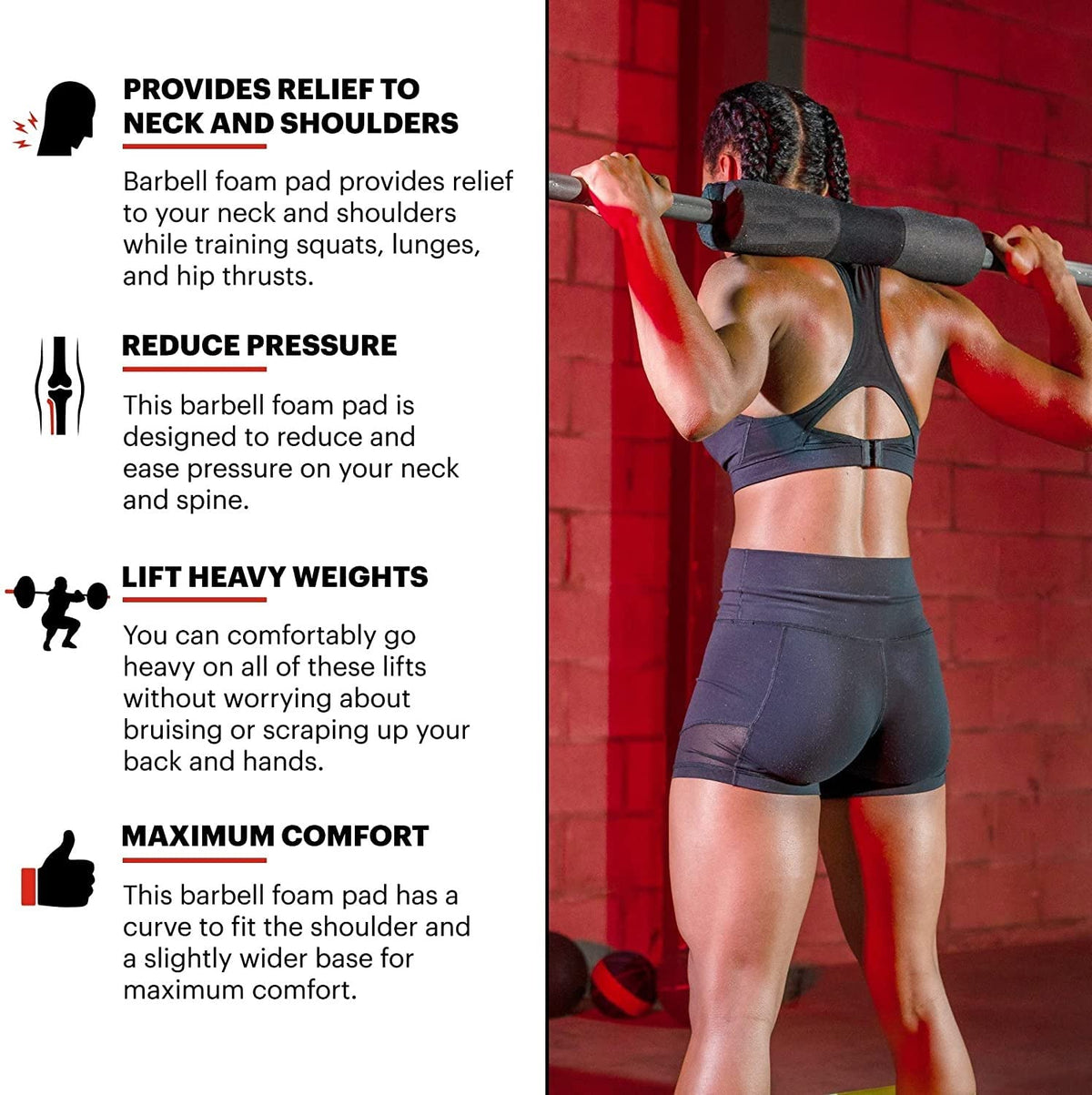 Leosportz Barbell Pad for Shoulder Protection
