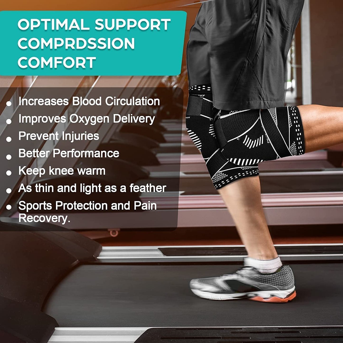 Leosportz Knee Caps for Men Women Gym Workout(Pack of Two)