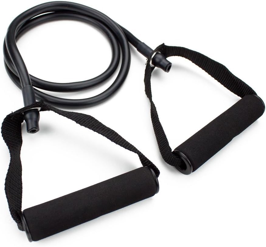 Leosportz Natural Rubber Resistance Tube with Foam Handles