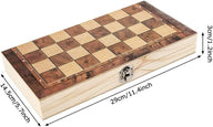 Leosportz Wooden Chess Board Set, 12 Inches