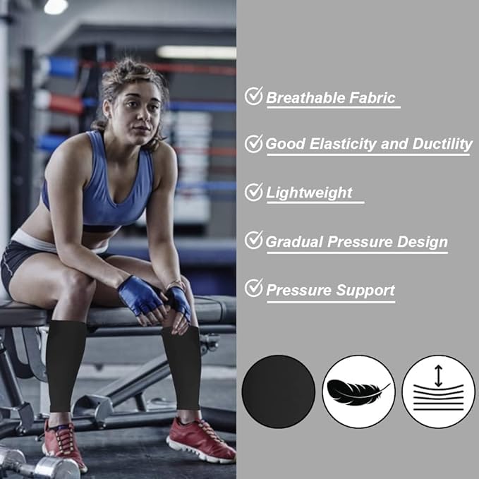 Leosportz Calf Compression Support Sleeves (1 Pair)