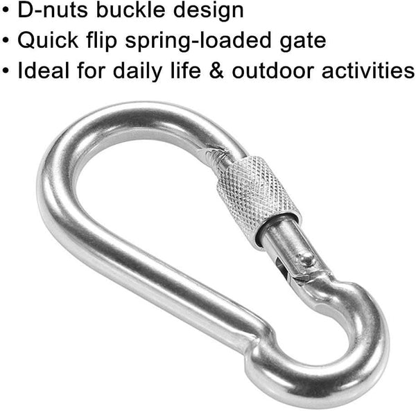 Leosportz Stainless Steel Snap Hook with Safety Lock