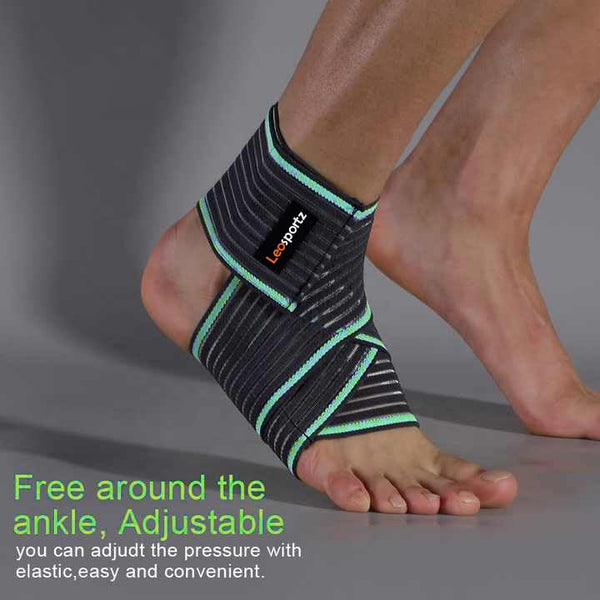 Leosportz Adjustable Ankle Support Brace with Compression