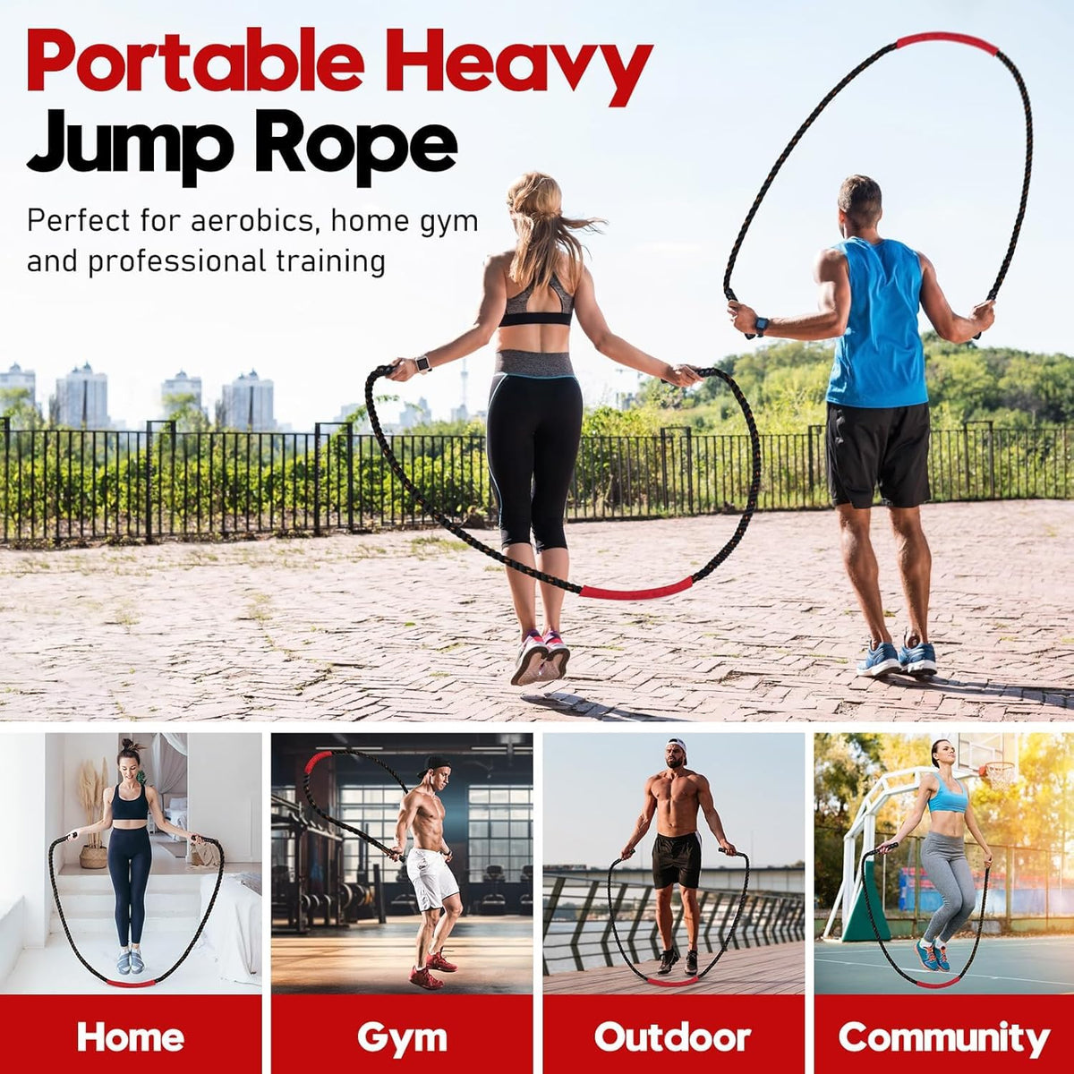 Leosportz Weighted Jump Rope for Boxing & Fitness