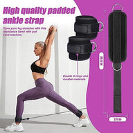 Leosportz Ankle Strap for Gym Cable Machine (Pair)