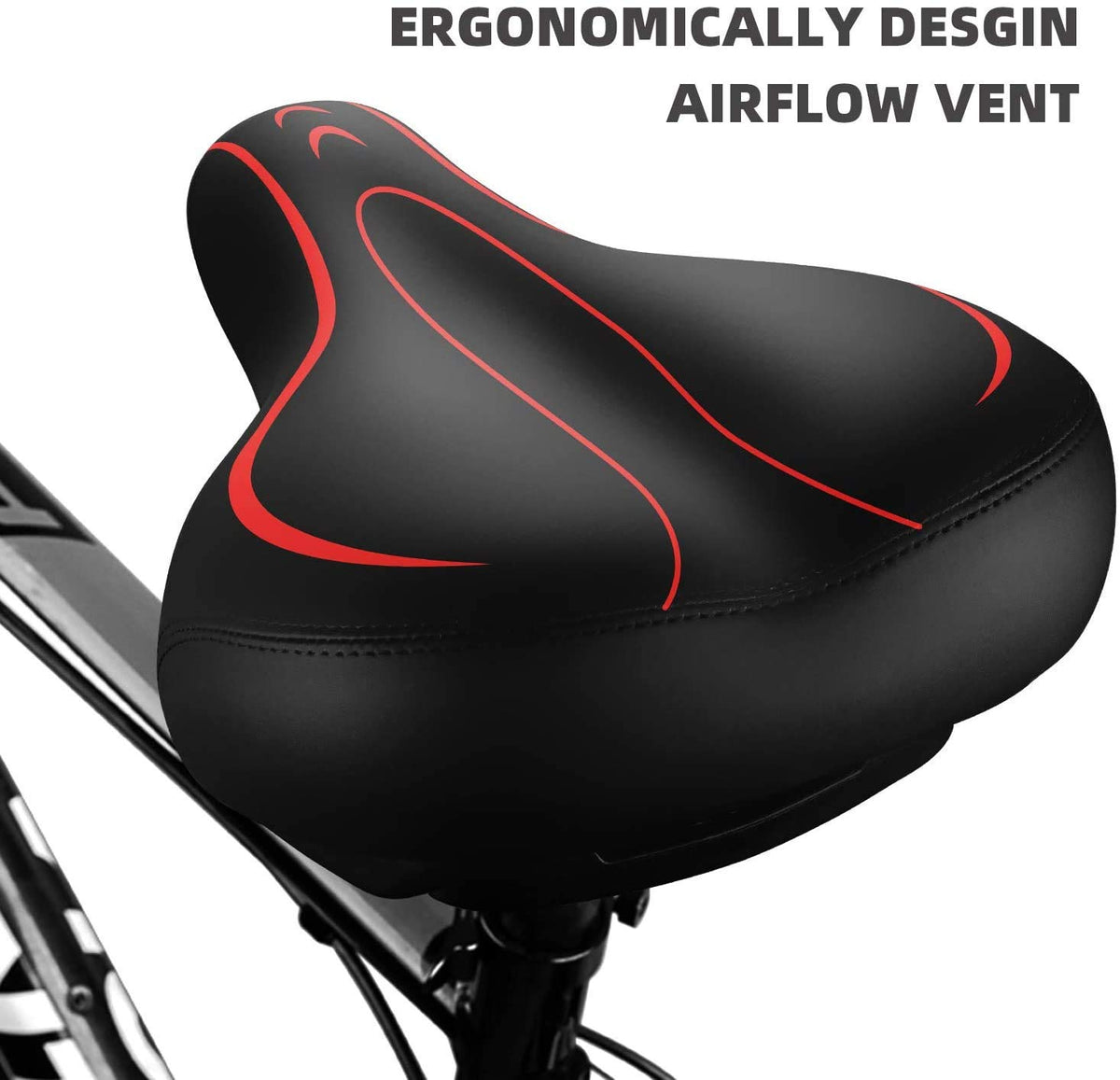 Leosportz Cushioned Bike Seat with Spring Suspension
