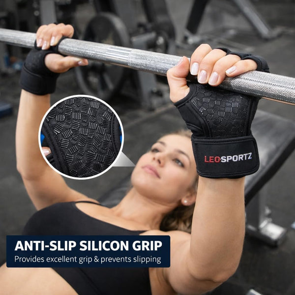 Leosportz Women's Gym Gloves with Wrist Support