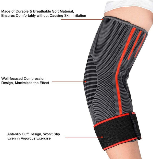 Leosportz Elbow Support Brace with Adjustable Strap