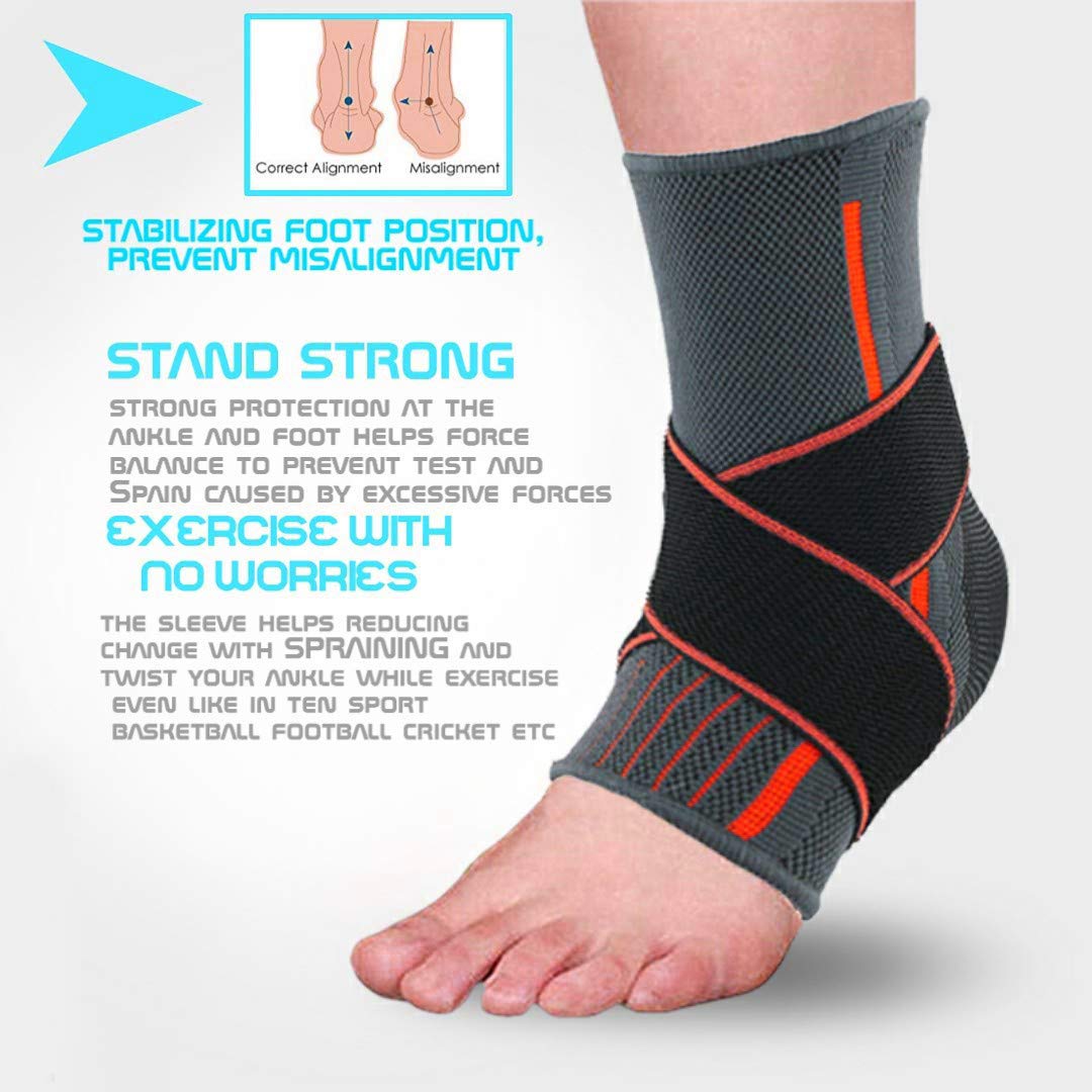 Leosportz Adjustable Ankle Support Brace Sleeve
