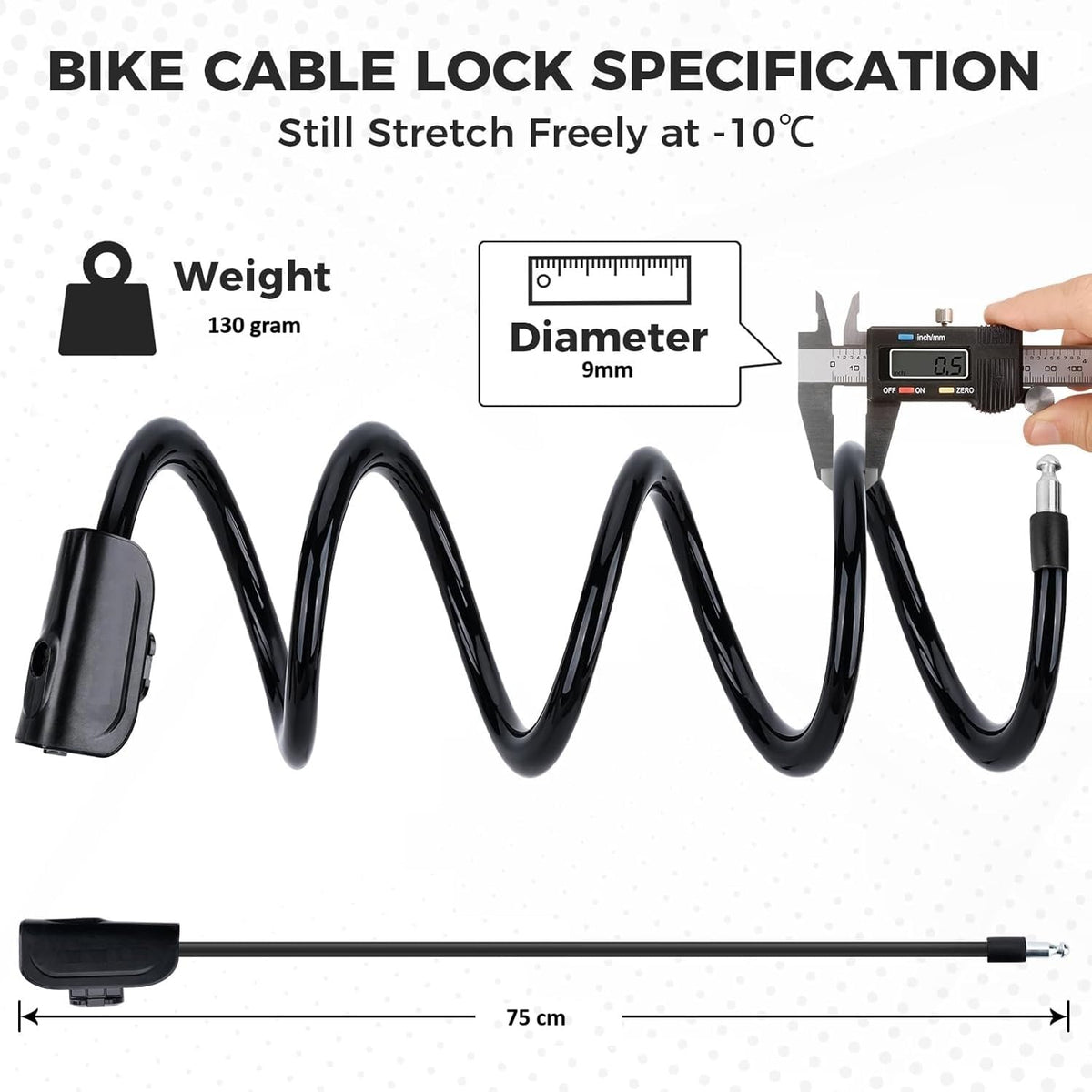 Leosportz Heavy-Duty Cycle Lock with Key