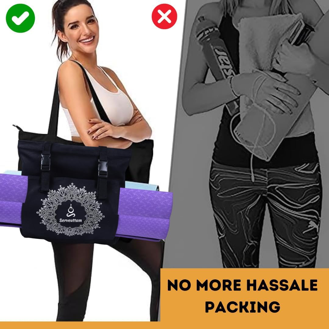 Leosportz Yoga Mat Bag with 3-Pocket Design