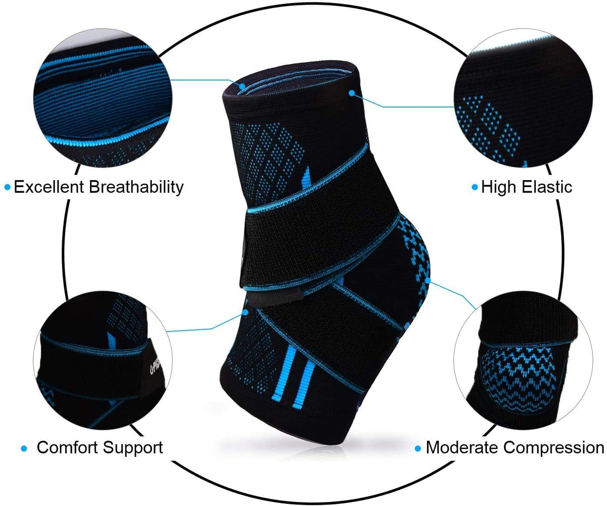 Leosportz Adjustable Ankle Support Brace Sleeve