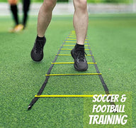 Leosportz Agility Ladder 8 Meter Speed Training Ladder with 16 Adjustable Rungs