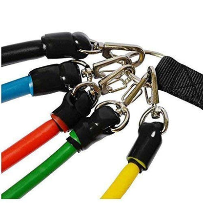 Resistance Band Set with Door Anchor, Ankle Strap, Exercise Chart