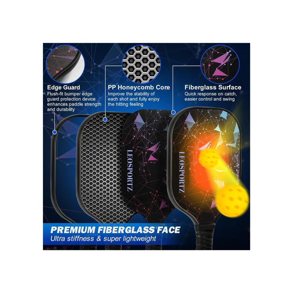 Leosportz Pickleball Paddle – Fibreglass Surface