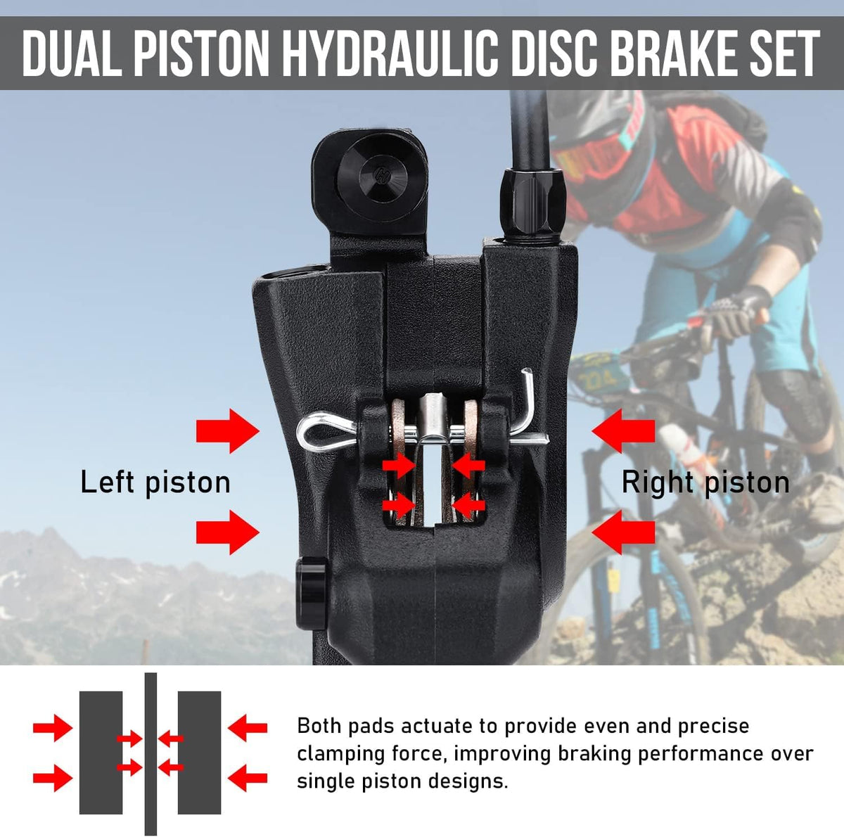 Leosportz Hydraulic Disc Brake Set for Cycles