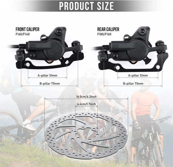 Leosportz Hydraulic Disc Brake Set for Cycles