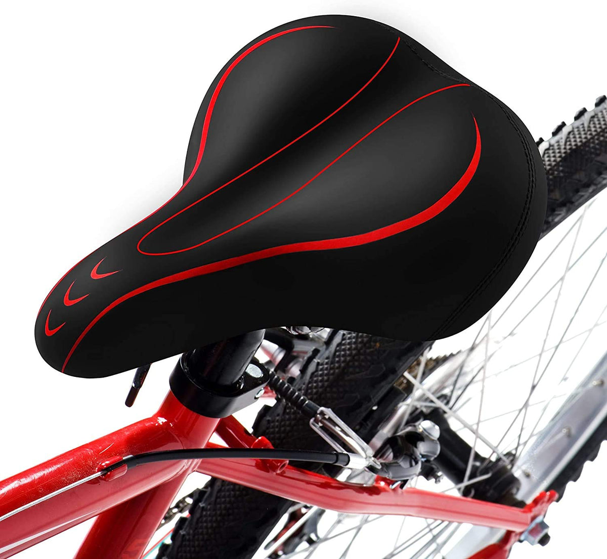 Leosportz Cushioned Bike Seat with Spring Suspension