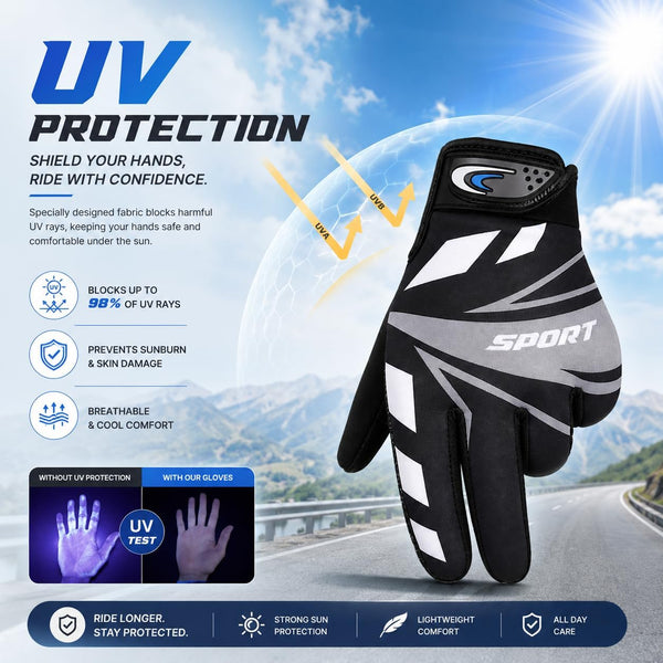 Leosportz UV Protection Touchscreen Cycling Gloves
