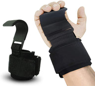 Leosportz Gym Lifting Hooks with Adjustable Wrist Strap