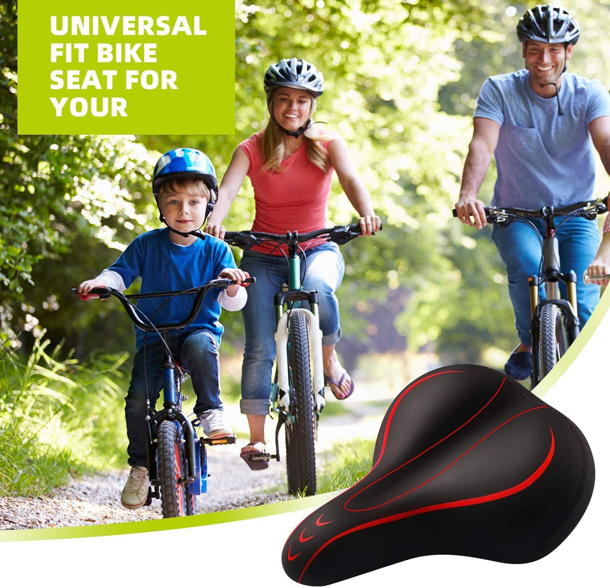 Leosportz Cushioned Bike Seat with Spring Suspension
