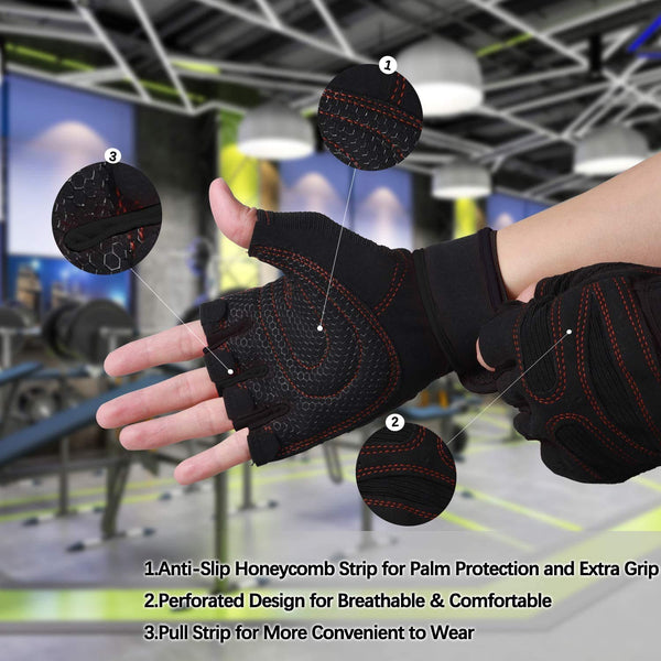 Leosportz Ventilated Workout Gloves for Men & Women