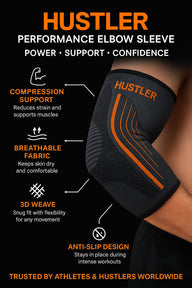 Leosportz Elbow Support Sleeve with Compression Strap