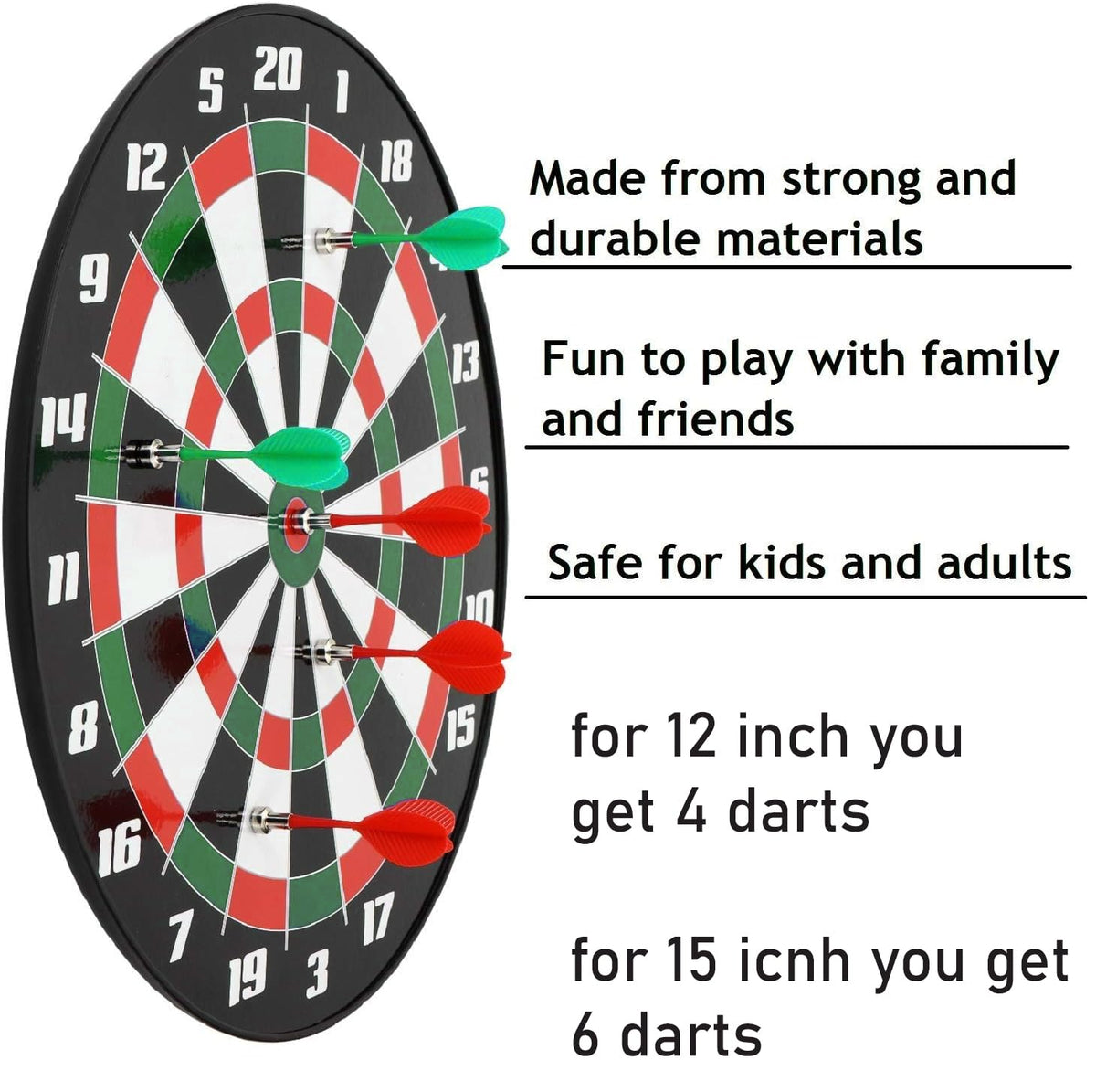 Leosportz Magnetic Dart Board for Kids & Family