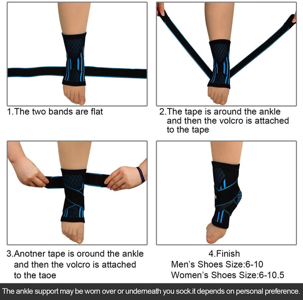 Leosportz Adjustable Ankle Support Brace Sleeve