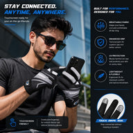 Leosportz UV Protection Touchscreen Cycling Gloves