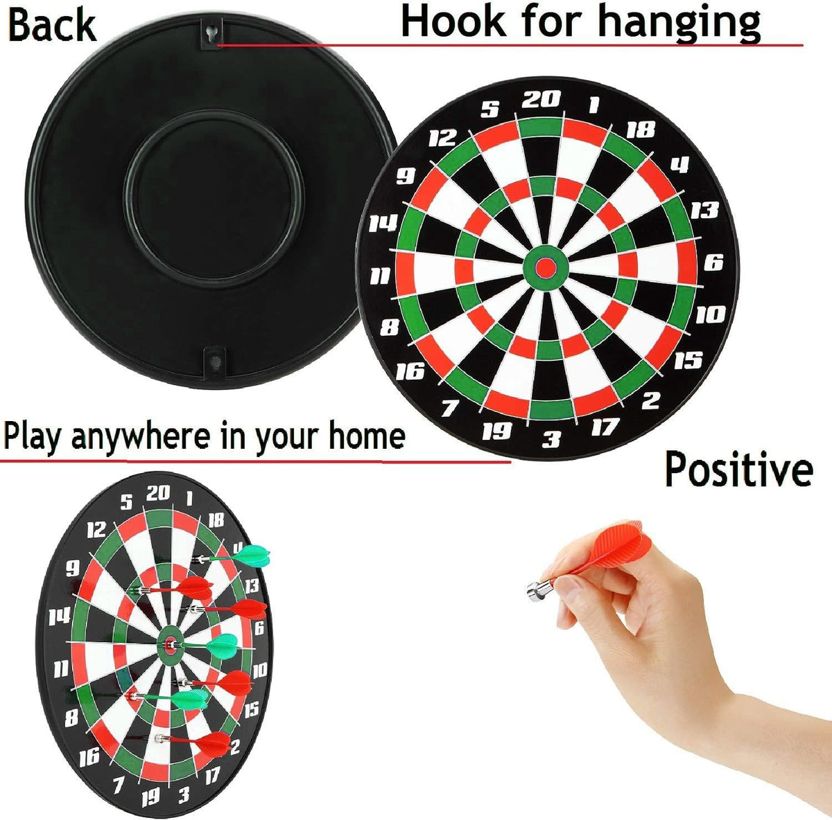 Leosportz Magnetic Dart Board for Kids & Family