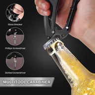 Leosportz Camping Multitool Carabiner Snap Hook 6-in-1