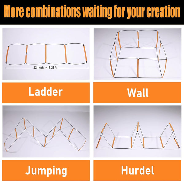 Leosportz Agility Speed Ladder & Hurdles Training Set