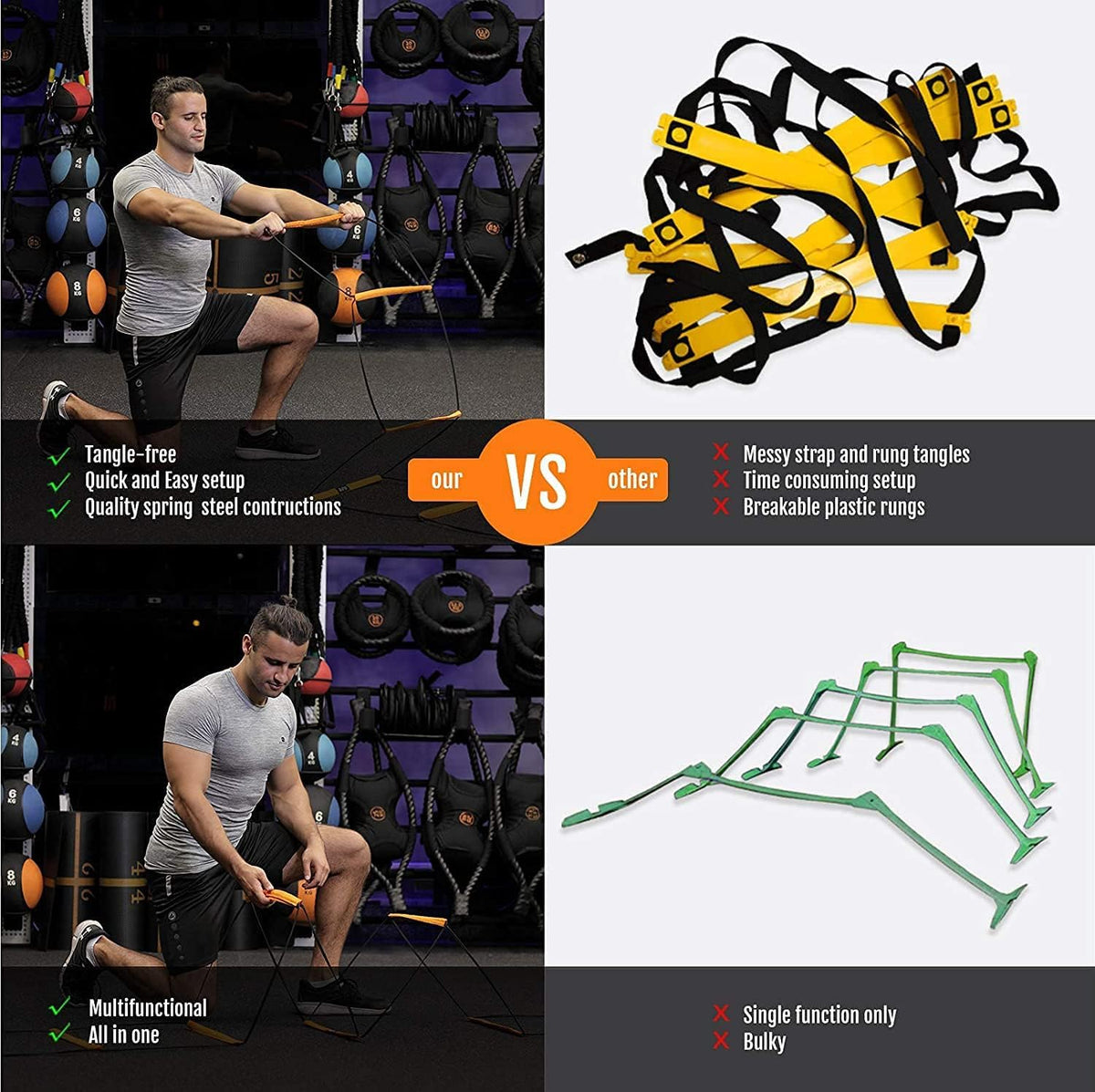 Leosportz Agility Speed Ladder & Hurdles Training Set