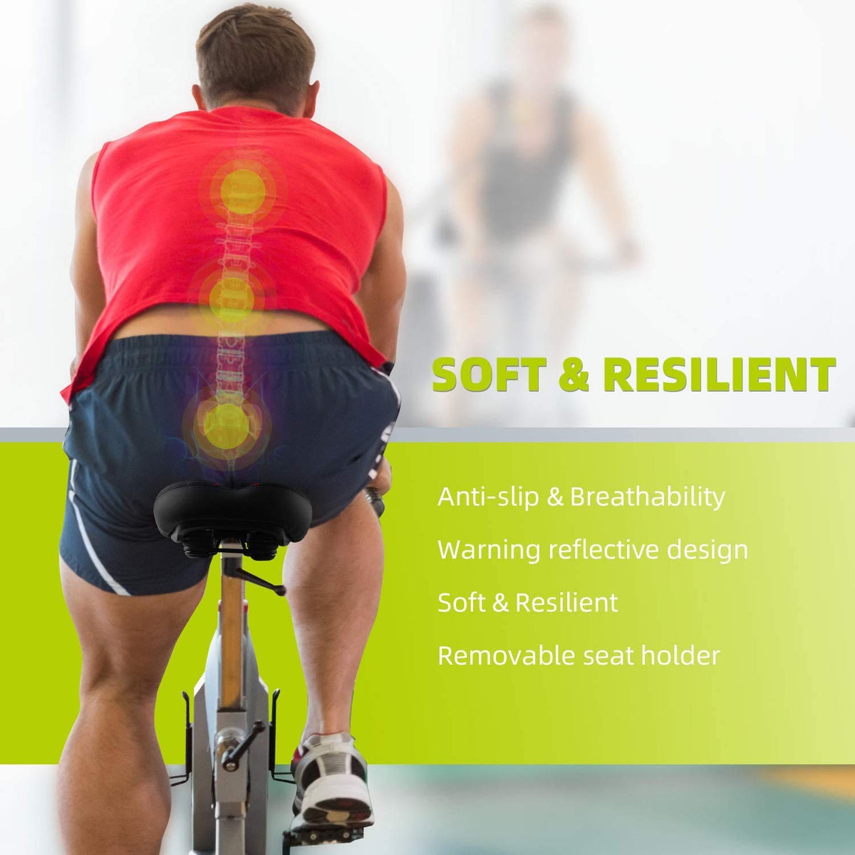 Leosportz Cushioned Bike Seat with Spring Suspension