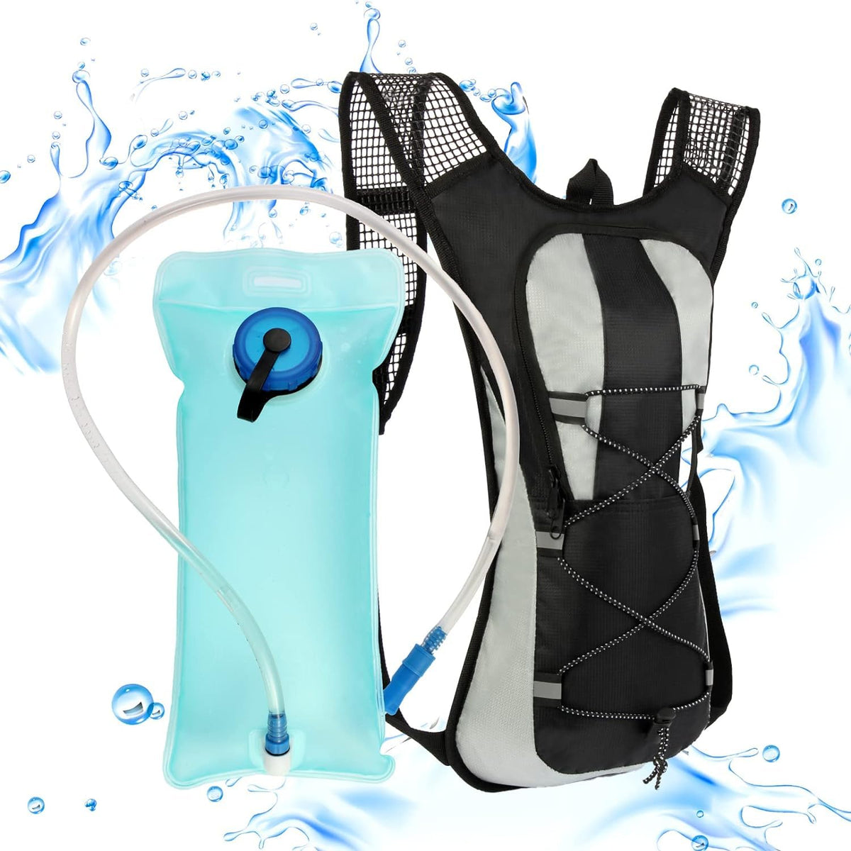 Leosportz Hydration Backpack 2 Liter - Bpa Free With Leakproof Bladder — Back with Bladder / 2 liter
