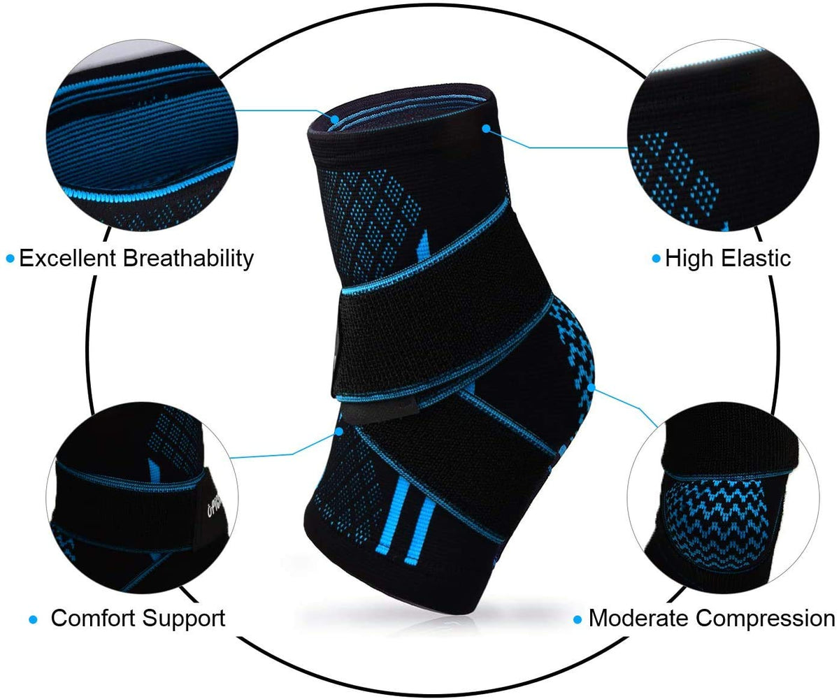 Leosportz Adjustable Ankle Support Brace Sleeve
