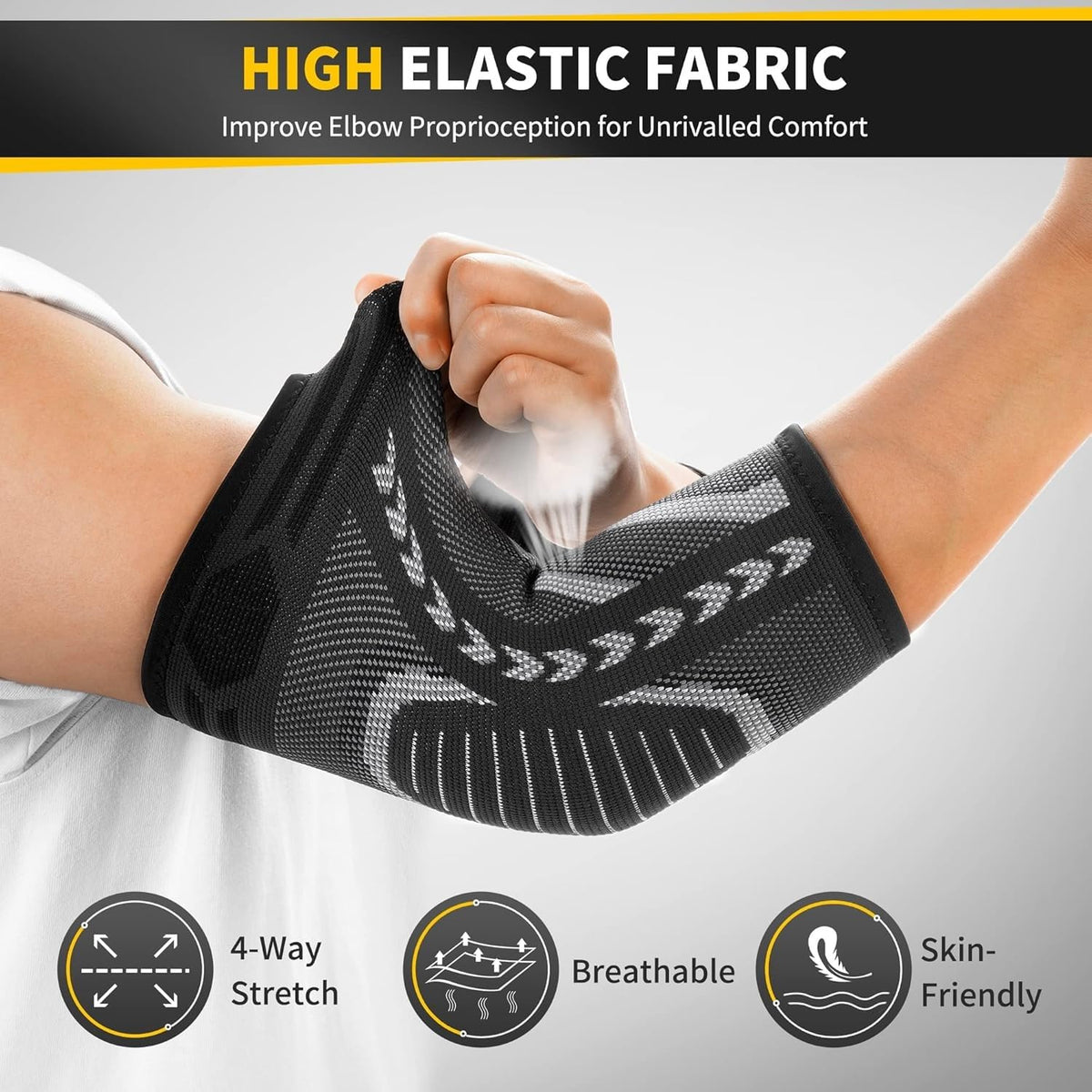 Leosportz Elbow Support Brace for Gym & Tennis (2-Pack)