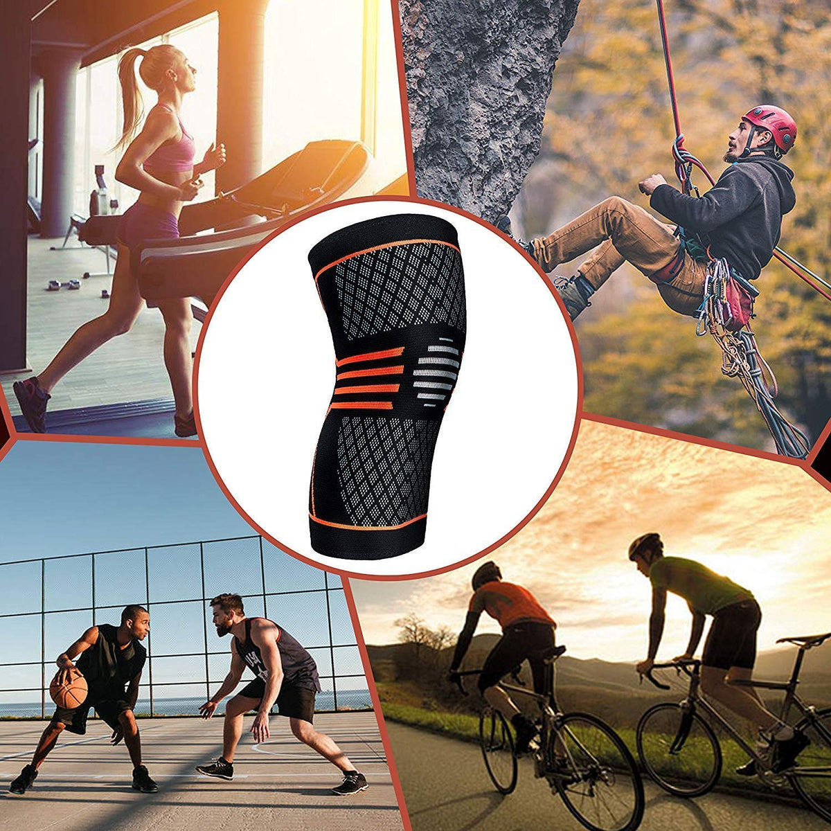 Leosportz Compression Knee Sleeve (1 Pair)