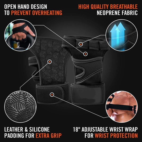 Leosportz Women's Gym Gloves with Wrist Support
