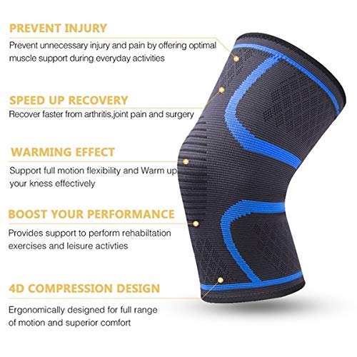Leosportz 2 Pack Knee Brace, Knee Compression Sleeve