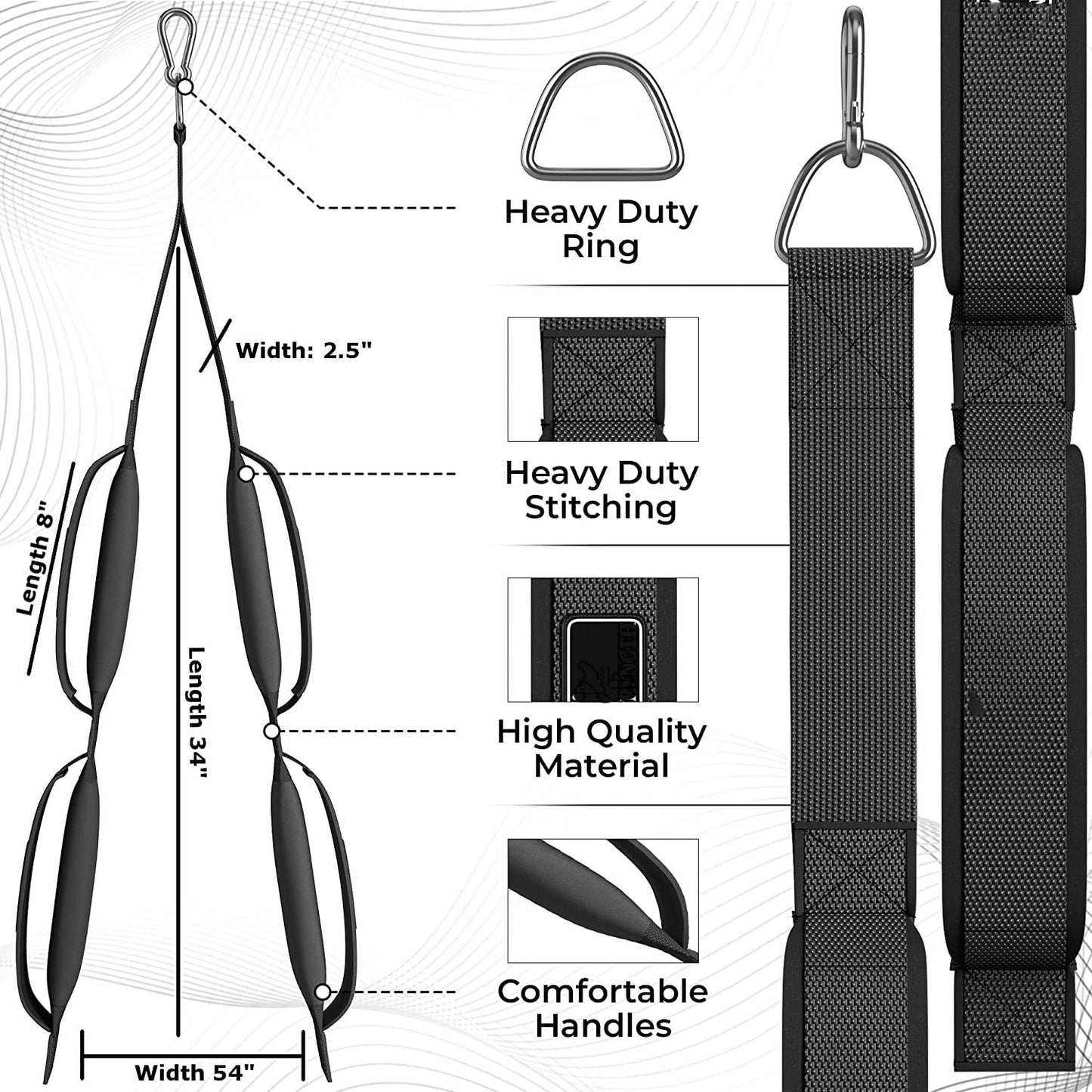 Leosportz Triceps Rope Cable Attachment