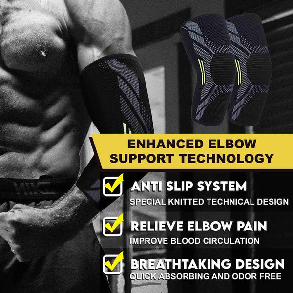 Leosportz Elbow Support for Gym (1 Pair)
