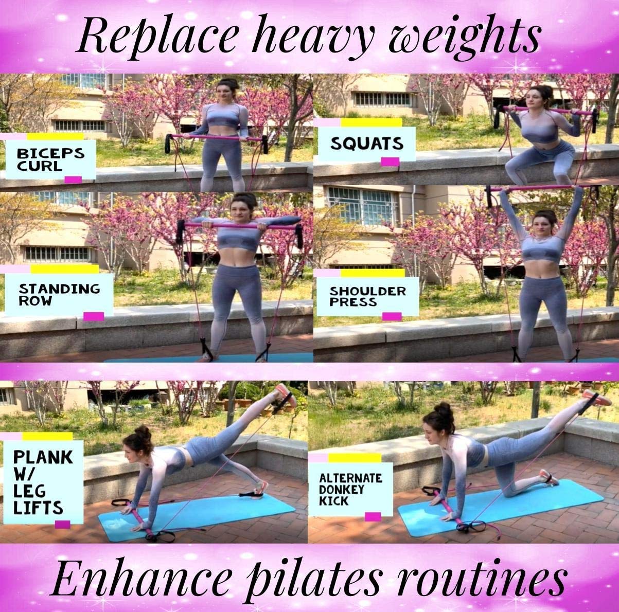 Leosportz Yoga Pilate Stick Toning Tube