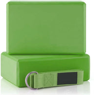 Yoga Blocks with Belt (2 Pc) - High - Density Eva Block