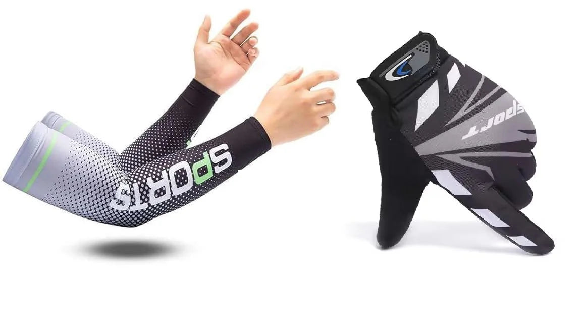 Riding Gloves With Arm Sleeves - Uv Protection Sleeves Women