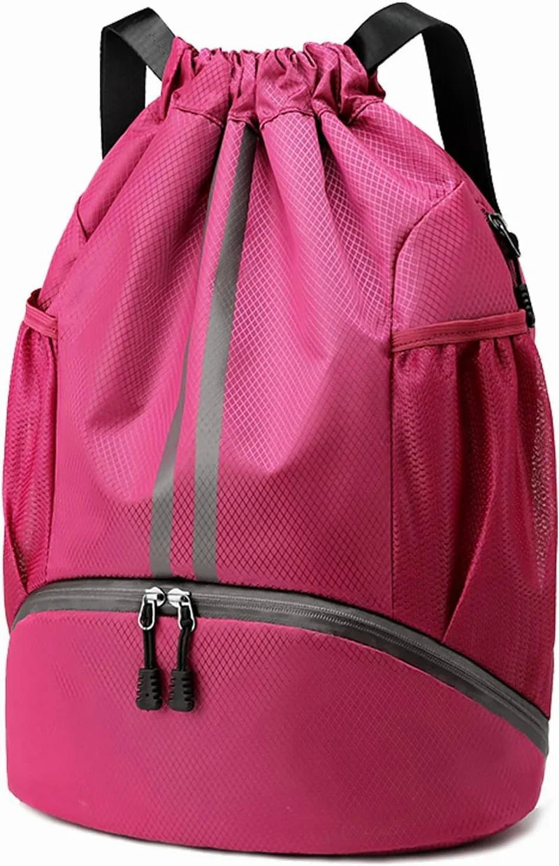 Leosportz Sports Drawstring Bag Backpack -Swimming, Gym,  Basketball Bag