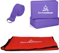 Leosportz Yoga Cushion Knee Pad With Yoga Blocks Belt - 20 Tpe Made